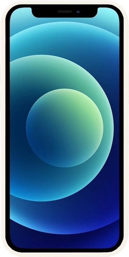 iPhone 12 Mini Hoesje Siliconen Backcover Lichtgewicht - Wit