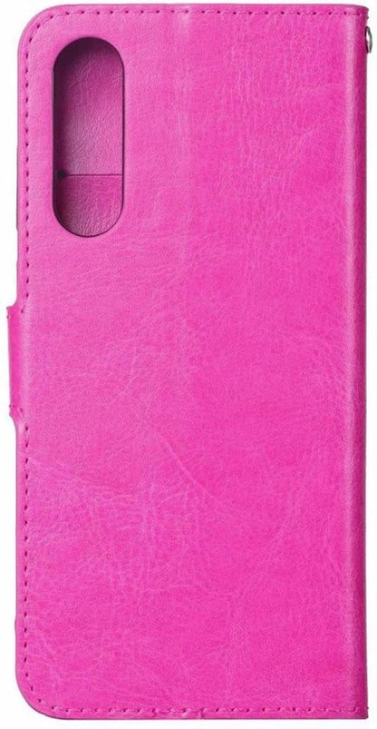 Samsung Galaxy A50 Hoesje Bookcase Cover met Kaarthouder - Donkerroze