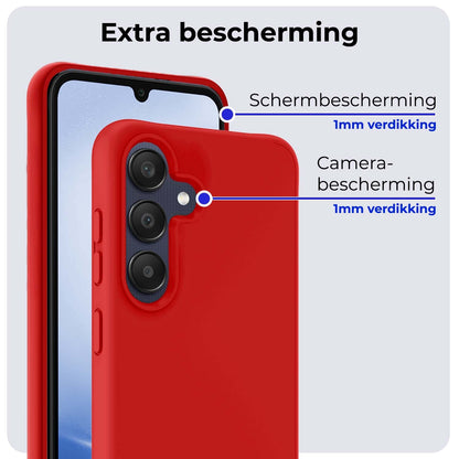 Samsung A25 Hoesje Siliconen Backcover Lichtgewicht - Rood