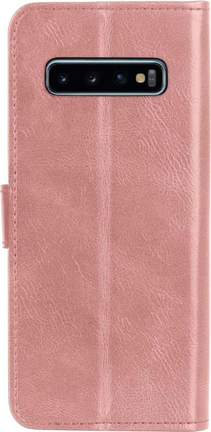 Samsung S10 Hoesje Bookcase Cover met Kaarthouder - Rosé goud