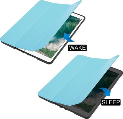 iPad 2018 Trifold Bookcase Hoes - Lichtblauw