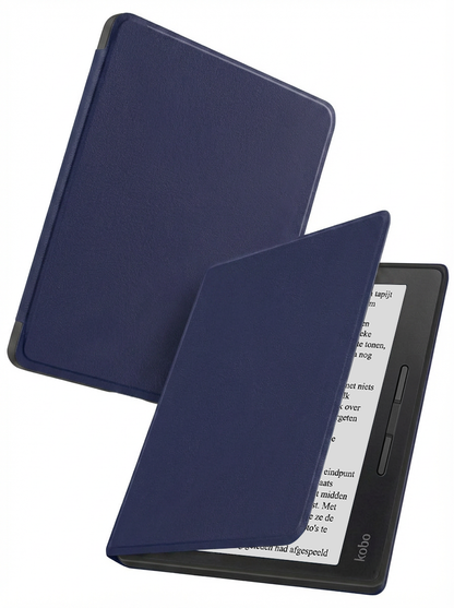 Kobo Libra H2O Bookcase Hoes Shockabsorberend - Donkerblauw