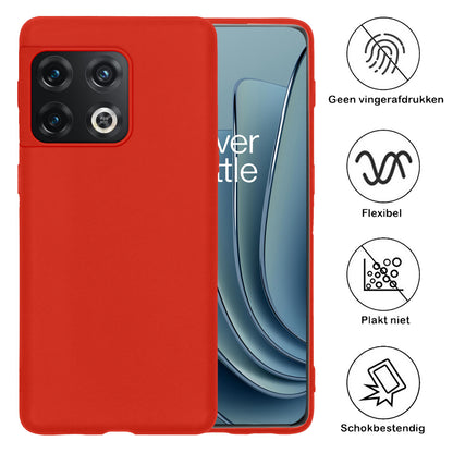 OnePlus 10 Pro Hoesje Siliconen - Rood