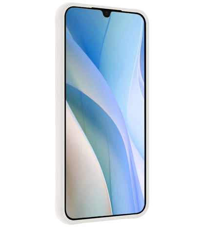 Samsung A15 Hoesje Siliconen Backcover Lichtgewicht - Wit