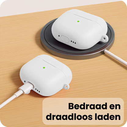 AirPods Pro 3 Hoesje Siliconen Krasbestendig - Wit