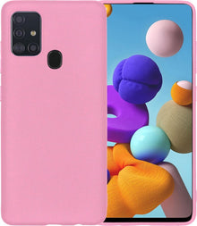 Samsung A21s Hoesje Siliconen Backcover Lichtgewicht - Lichtroze
