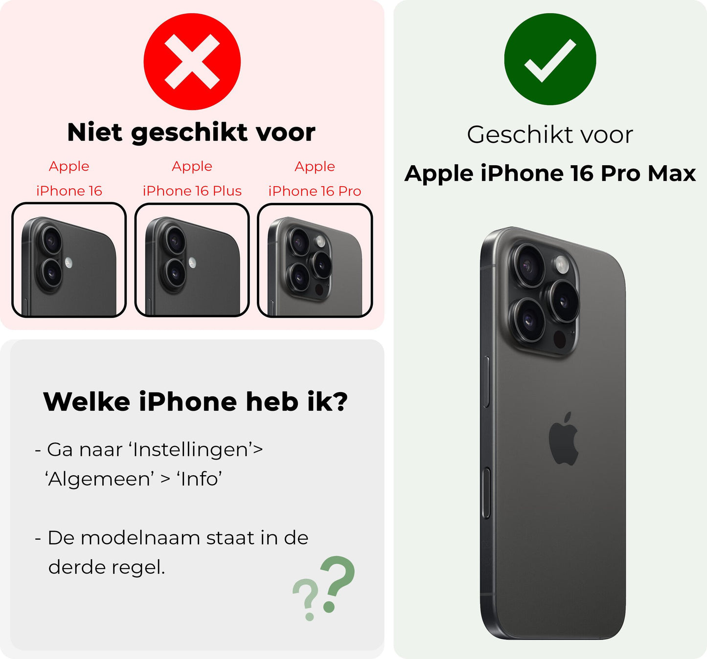 iPhone 16 Pro Max Hoesje Met Pashouder en Koord - Transparant