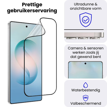 Samsung S26 Ultra Screenprotector Flexibel Glas met Installatieframe
