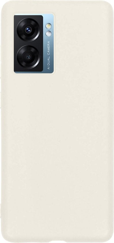 OPPO A77 Hoesje Siliconen Backcover Lichtgewicht - Wit