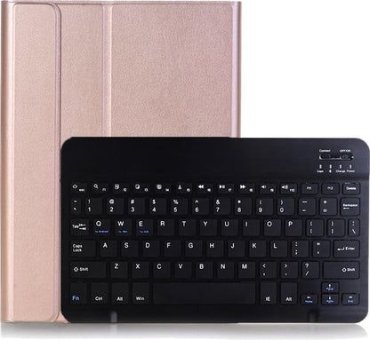 iPad 10.2 2021 Toetsenbord Hoes met Uitneembaar toetsenbord - Rosé goud