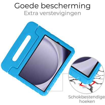 Samsung Galaxy Tab A9 Plus Kinderhoes Shockabsorberend Foam - Blauw