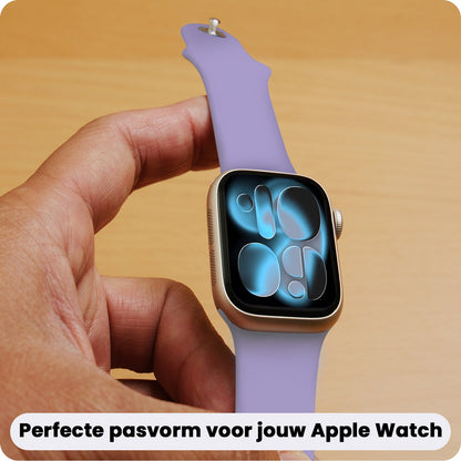 Apple Watch 1, 2, 3, 4, 5, 6, 7, 8, 9, 10, 11, SE - 42/44/45/46 mm Bandje Siliconen met verstelbare polsband - Violet