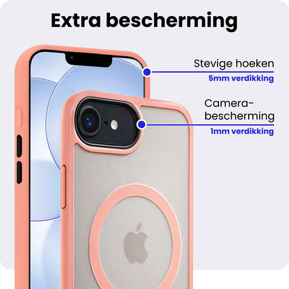 iPhone 17e Hoesje Geschikt voor Magsafe Backcover Shockproof - Perzik