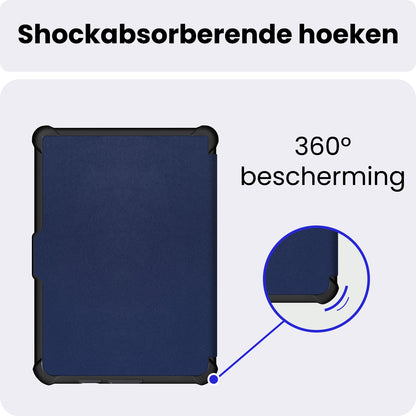Kobo Clara HD Trifold Bookcase Hoes - Donkerblauw