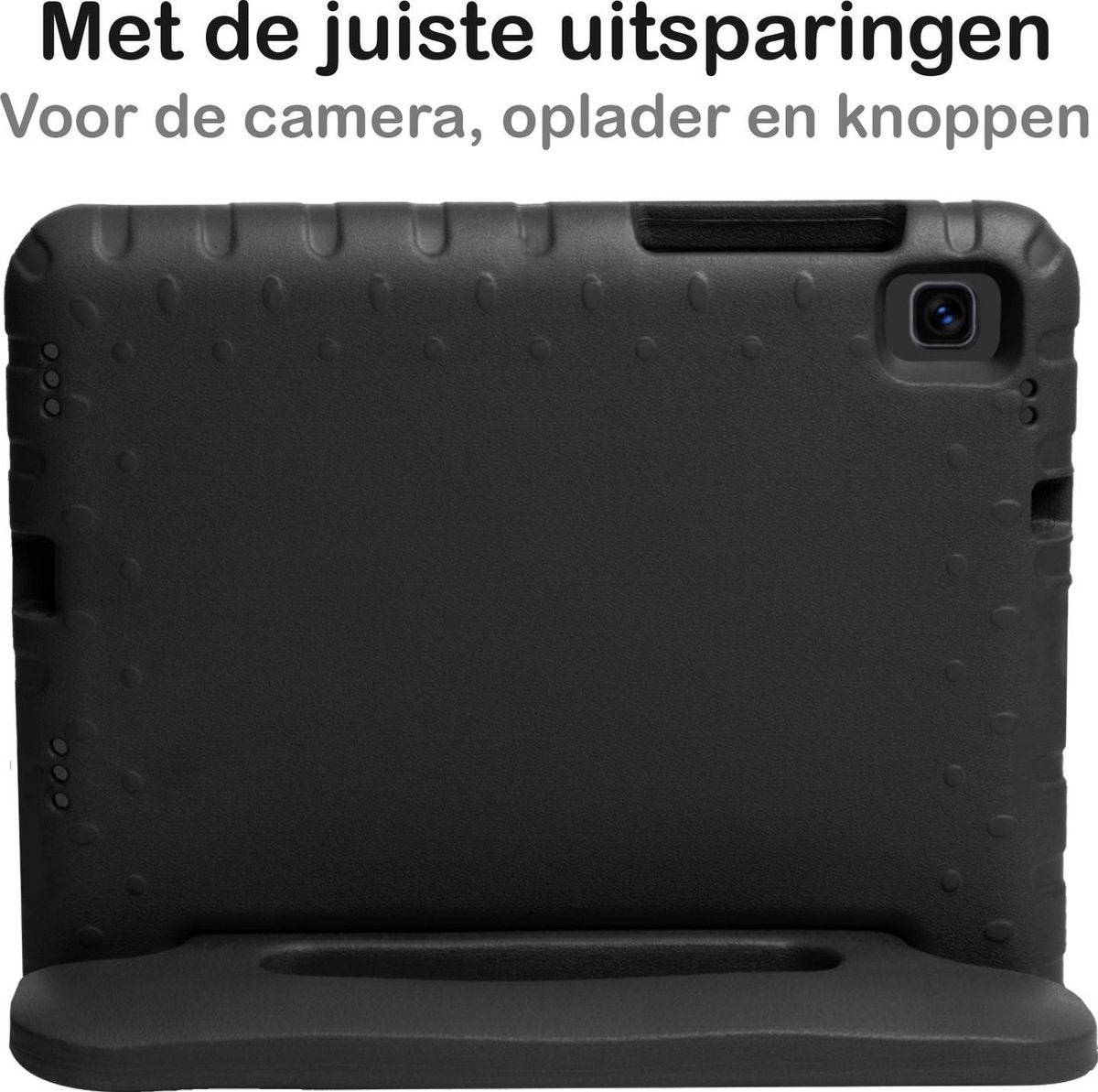 Samsung Galaxy Tab A7 Lite Hoesje Kids Cover Bumper - Zwart