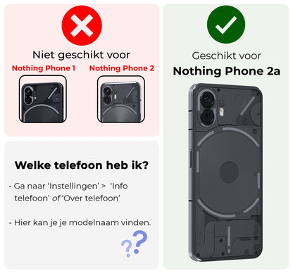 Nothing Phone 2a Hoesje Shockproof Backcover Siliconen - Transparant