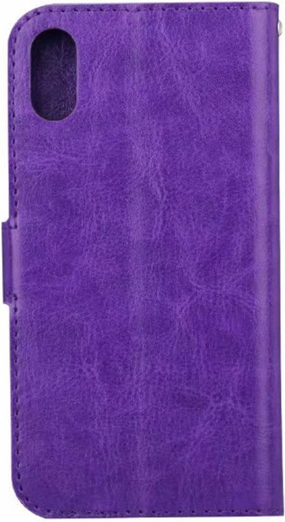 iPhone Xs Hoesje Bookcase Cover met Kaarthouder - Paars