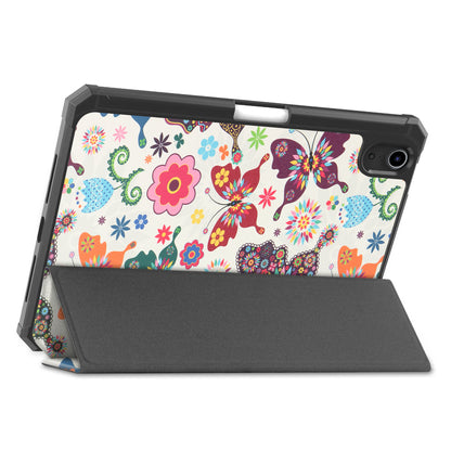iPad Mini 6 Trifold Bookcase Hoes met Penhouder voor Apple Pen - Vlinders