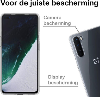 OnePlus Nord Hoesje Siliconen Backcover Lichtgewicht - Transparant