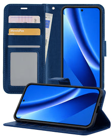 Google Pixel 10a Hoesje Bookcase Cover met Kaarthouder - Donkerblauw