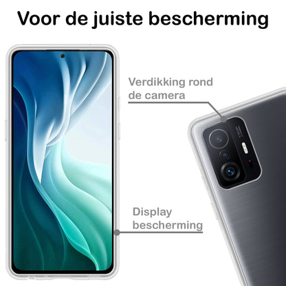 Xiaomi 11T Hoesje Siliconen Backcover Lichtgewicht - Transparant