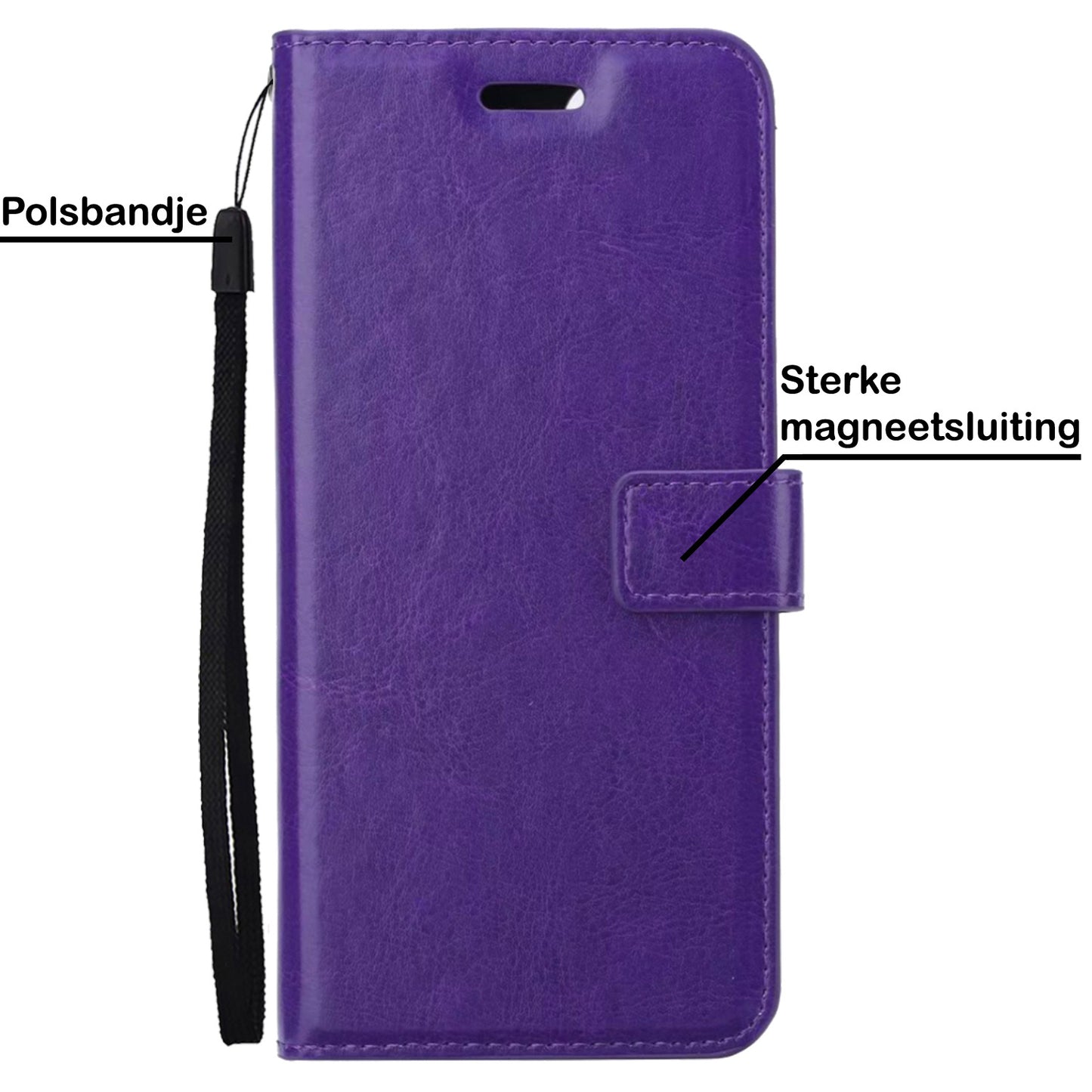 Samsung S22 Plus Hoesje Book Case Kunstleer - Paars