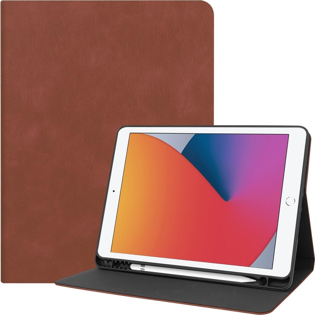 iPad 10.2 2019/2020 Hoesje Hardcover Book Case - Bruin