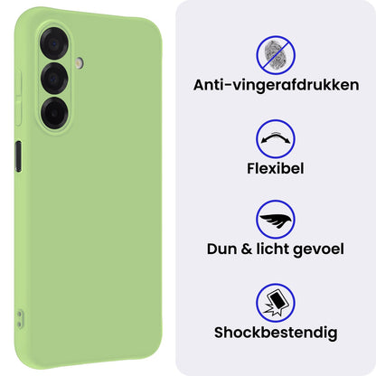 Samsung A17 Hoesje Siliconen Backcover Lichtgewicht - Groen