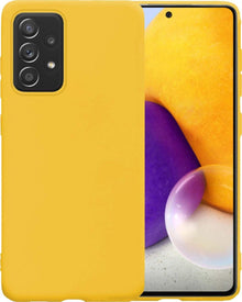 Samsung A72 Hoesje Siliconen Backcover Lichtgewicht - Geel