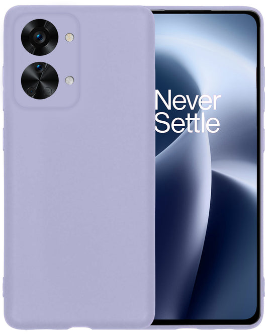 OnePlus Nord 2T Hoesje Siliconen - Lila