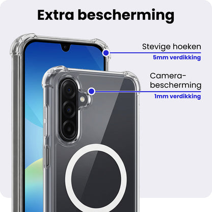 Samsung A26 Hoesje Geschikt voor Magsafe Backcover Shockproof - Transparant
