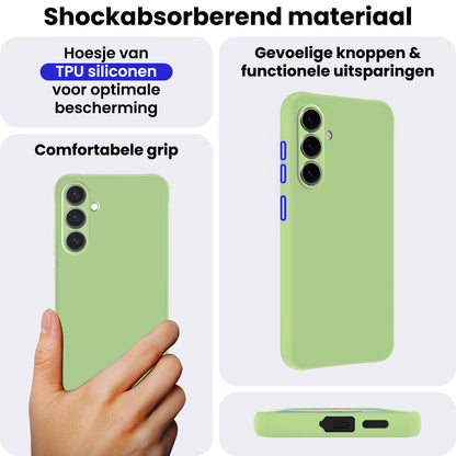 Samsung S26 Plus Hoesje Siliconen Backcover Lichtgewicht - Groen