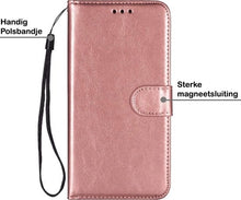 iPhone 12 Pro Max Hoesje Bookcase Cover met Kaarthouder - Rosé goud