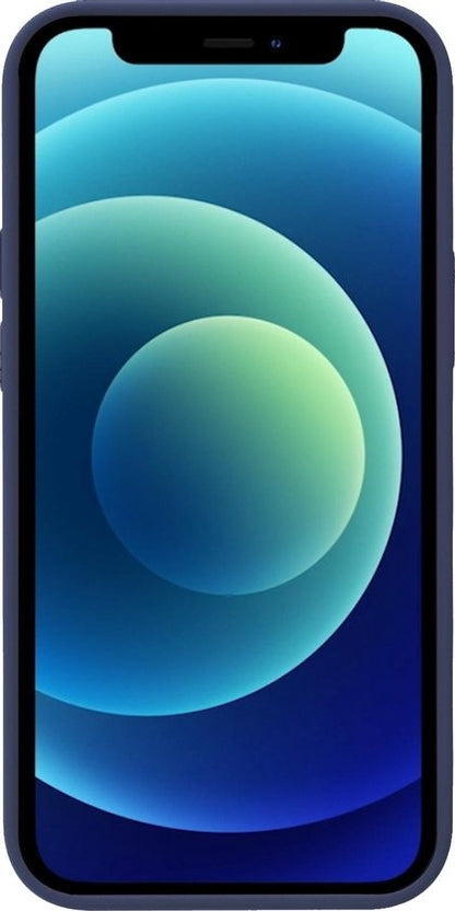 iPhone 12 Pro Hoesje Siliconen Backcover Lichtgewicht - Donkerblauw