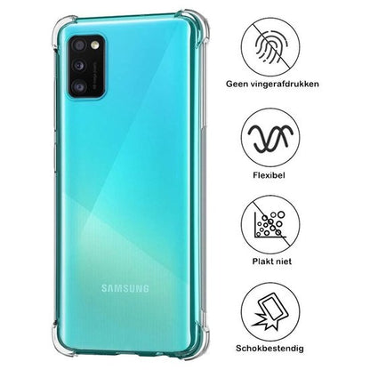 Samsung A41 Hoesje Shockproof Backcover Siliconen - Transparant