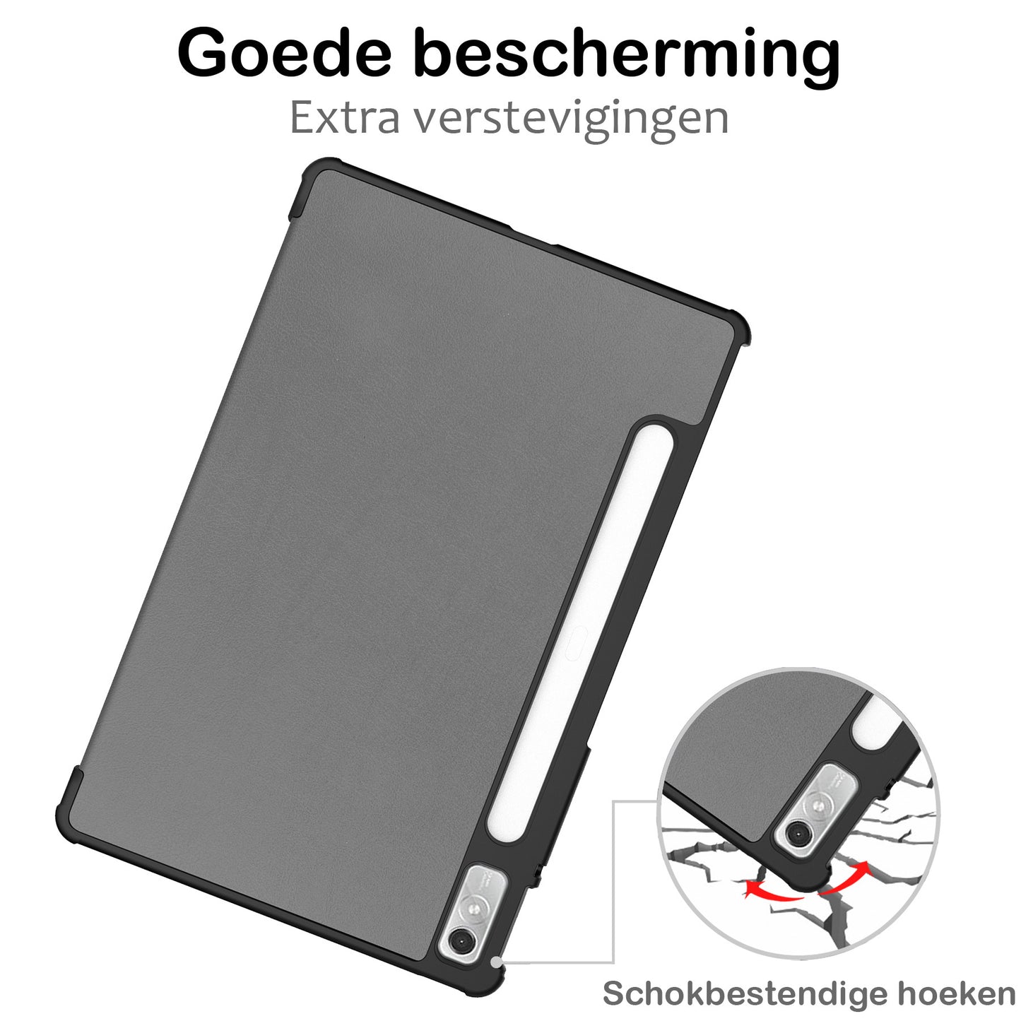 Lenovo Tab P11 Pro Hoesje Book Case Met Lenovo Pen Uitsparing - Grijs