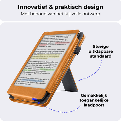 Kobo Clara BW Leren Bookcase Hoes - Bruin