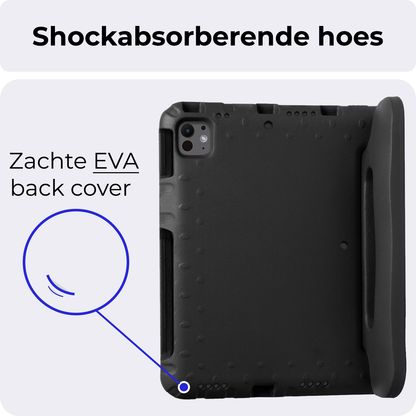 iPad Pro 2024 (11 inch) Kinderhoes Shockabsorberend Foam - Zwart