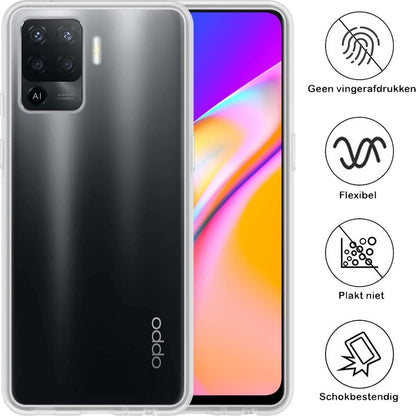 OPPO A94 Hoesje Siliconen Backcover Lichtgewicht - Transparant