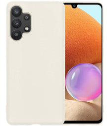 Samsung A32 4G Hoesje Siliconen Backcover Lichtgewicht - Wit