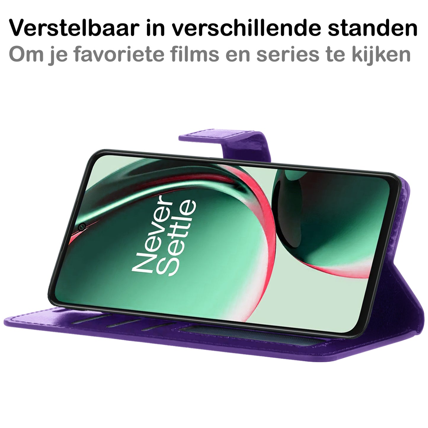 OnePlus Nord CE 3 Lite Hoesje Book Case Kunstleer - Paars