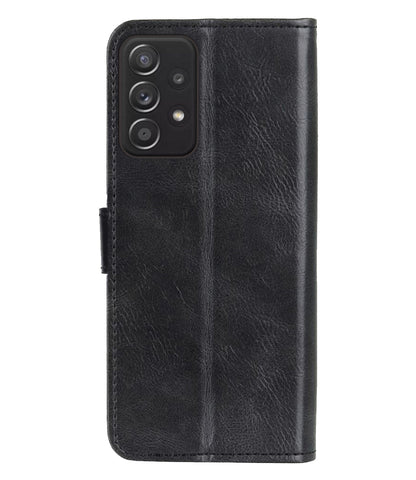 Samsung A13 4G Hoesje Bookcase Cover met Kaarthouder - Zwart