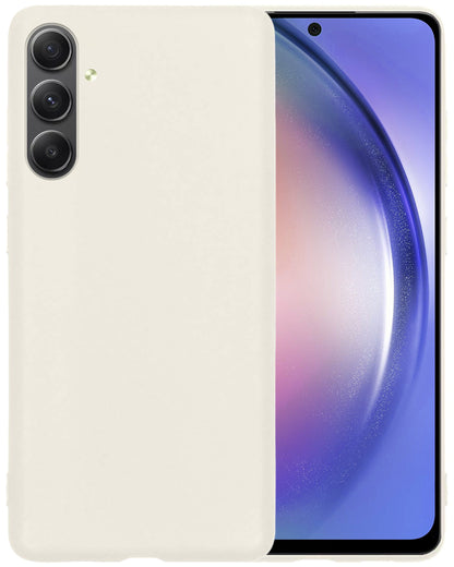 Samsung A54 Hoesje Siliconen Backcover Lichtgewicht - Wit