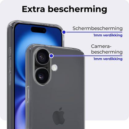 iPhone 16 Hoesje Siliconen Backcover Lichtgewicht - Transparant