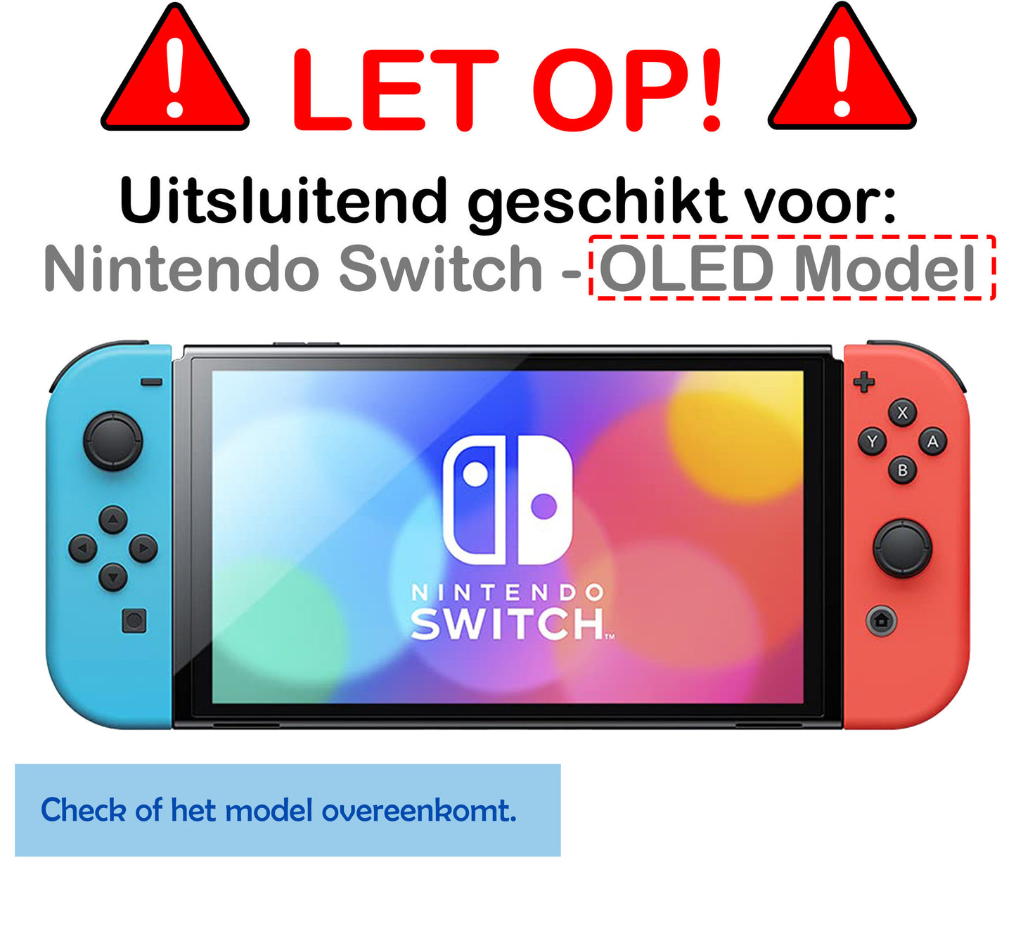 Nintendo Switch OLED Hoesje Hardcover - Blauw