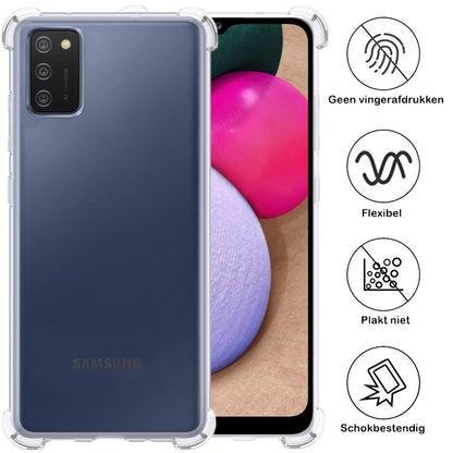 Samsung A03s Hoesje Shockproof Backcover Siliconen - Transparant