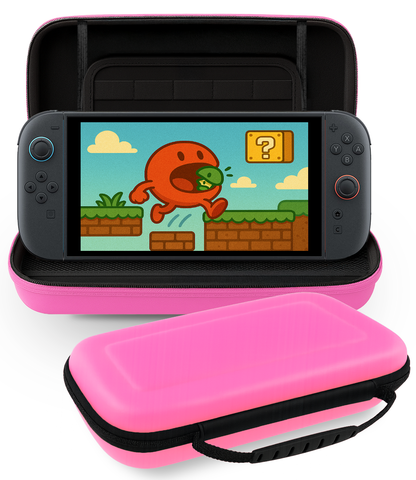 Nintendo Switch 2 Hard Cover Hoes met Spellen ruimte - Roze