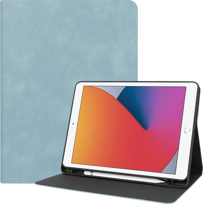 iPad 10.2 2020 Trifold Bookcase Luxe Hoes - Lichtblauw