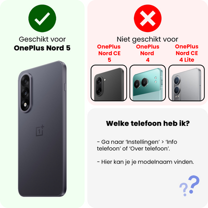 OnePlus Nord 5 Hoesje Siliconen Backcover Lichtgewicht - Transparant