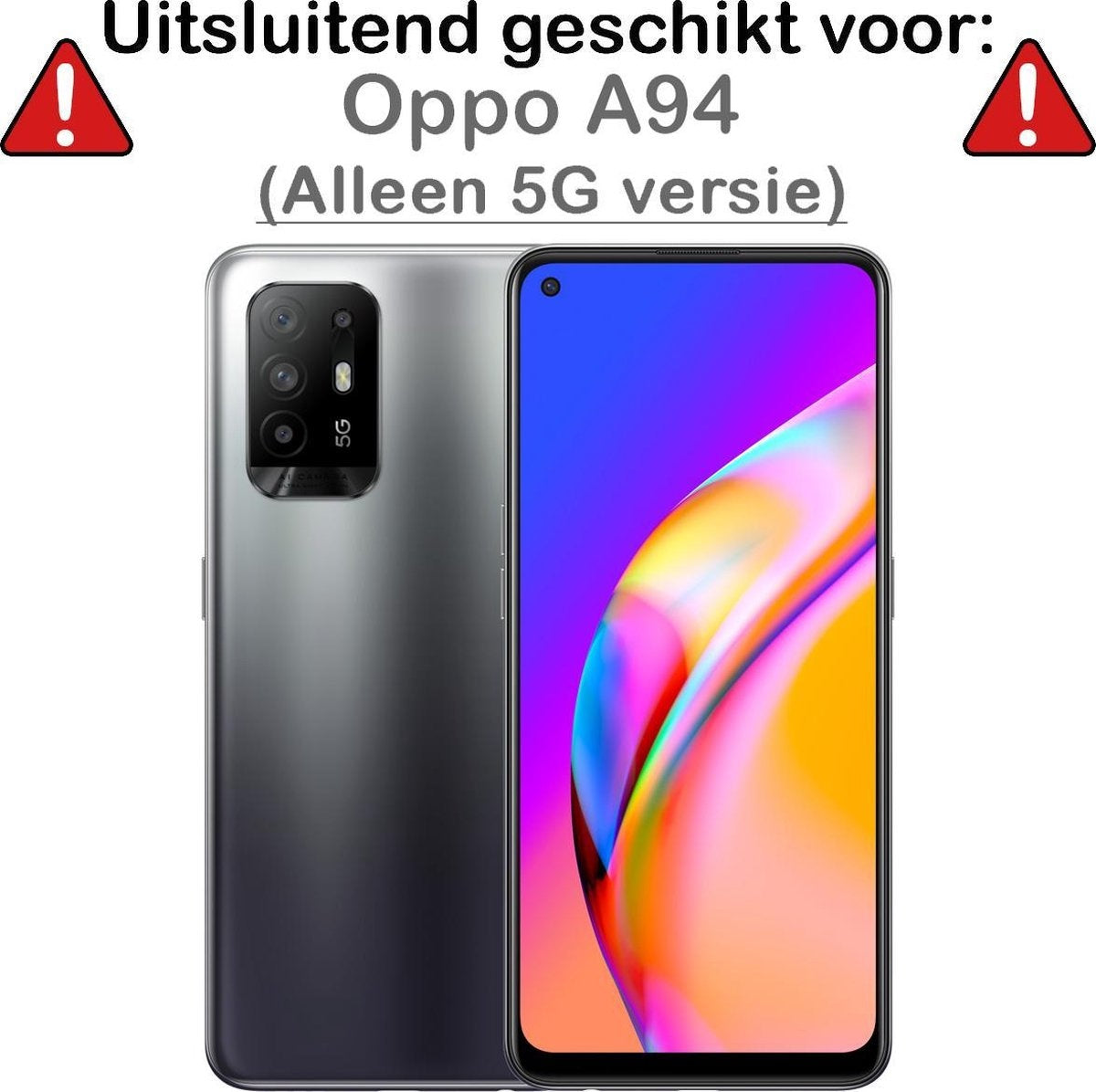 OPPO A94 5G Hoesje Siliconen - Transparant